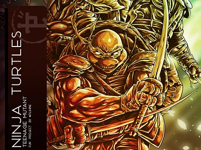 Ninja Turtles artwork branding clothing design fantasy fighter fujhine illustration illustrator ilustration japan monster movie mutant ninja poster sword turtle ui vector
