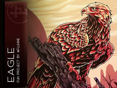 Eagle app art art book artwork background art big background bird branding cover design eagle fantasy fujhine icon illustration logo poster sky ui ux