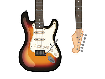 Fender Stratocaster electric guitar illustration art blues electric guitar fender fender stratocaster guitar guitarist heavy metal illustration illustrator jazz metal music rocknroll vector