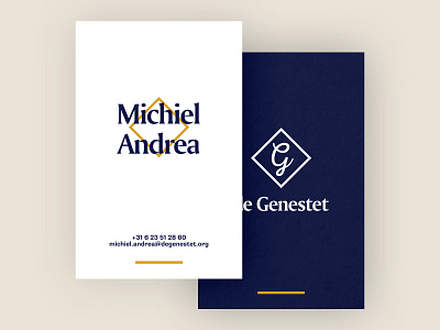 Businesscard for de Genestet branding businesscard businesscarddesign businesscards design minimal print typography