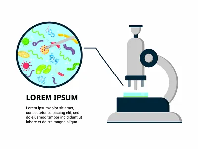 Laporatory biology or research science lab equipment. concept flat flat 3d health health care hospital lab laboratory medical microbe microorganism science