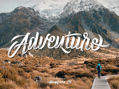 Adventure - Parlente Script Font adventure branding calligraphy font hand lettering identity lettering ligature collective logo design logotyp logotype parlente script type type art typogaphy vector