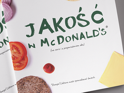 Food Safety And Quality Book Cover book cover food mcdonalds poland print typogaphy