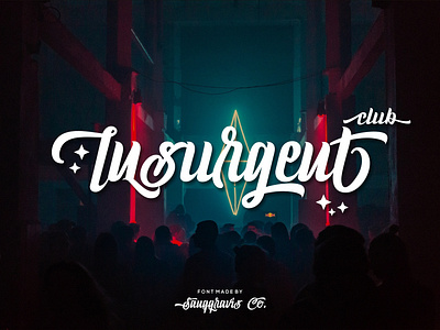 insurgent CLUB adventure america beer branding calligraphy design font hand lettering identity logo logotype parlente script script font type typography vector visual