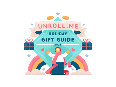 Holiday Gift Guide character gift guide holiday illustration me texture unroll unroll.me winter