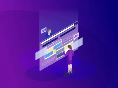 Website assistance isometric color vector illustration app artificial intelligence assistance business chat chat app chatting client conversation customer help information isometric menu speech bubble talk texting web webpage website