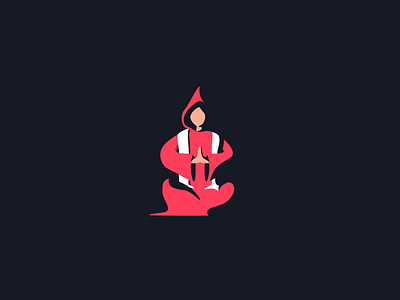 Peace 2d 2d character contrast design flat harmony illustration meditation peace red