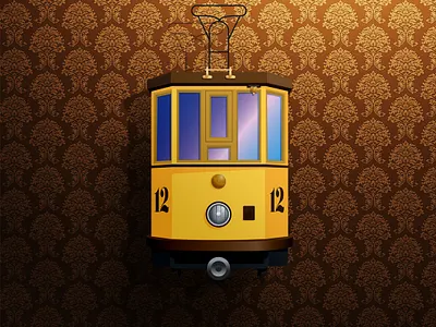 Tram illustration publictransport tram