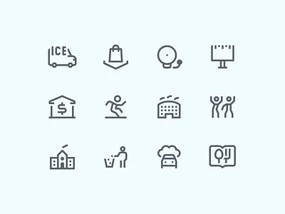 Simple Small icons: City 1em bank car wash city design digital art graphic design ice cream icon icon set icons icons8 outline people school small small icons stroke ui vector