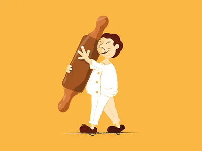 Pastry Chef character chef cooking eating food pastries restaurant