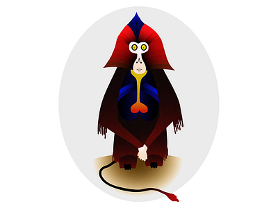 Gelada affinity designer animal animal art debut debut shot debutshot illustration monkey vector