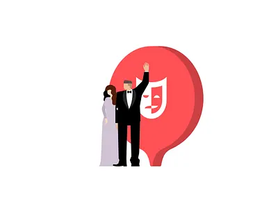 Theater event character event flat illustration passengers pin place shape theater visitors