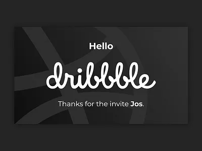 Hello Dribbble dribbble dribbble ball flat hello invited thanks