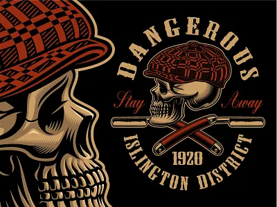 Bully Skull bully design harry kasyanov shirtdesign skull vector vintage