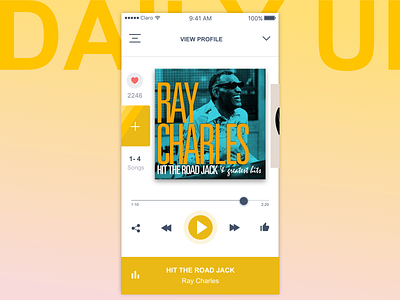 Design Music app design ui