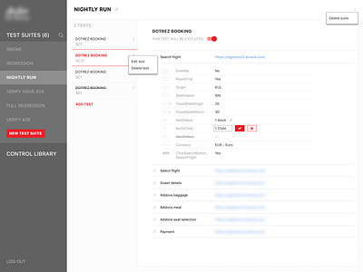 Automation framework management