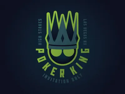 Final logo for the Poker King Tournament character design illustration king logo mascot poker