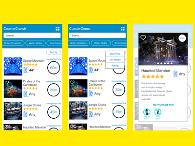 Theme Park Ride Information Interface ui ui design uidesign uiux uiuxdesign user inteface userexperiance userinterfacedesign ux design uxdesign