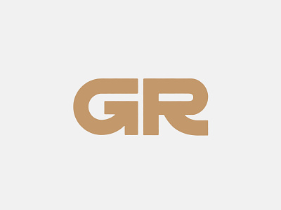 GR Initials g lettering letters monogram r retro type typography