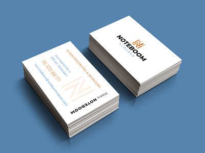 Visitekaart Noteboom vloeren logo typography vector
