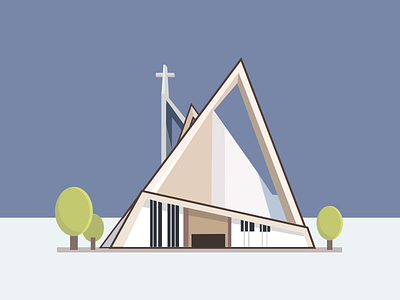 An elegant church. illustration