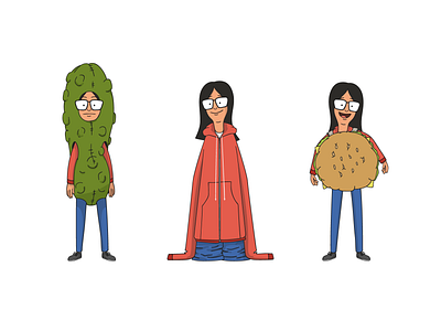 Lynn’s Burgers bobs burgers characters illlustration