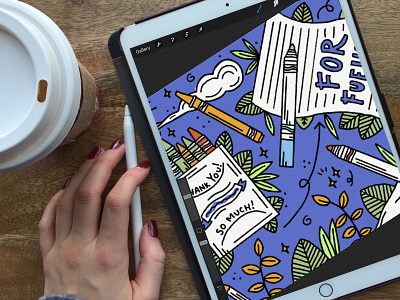 PASSION TO CREATE color crayola crayons create draw illustration illustrator ipad pro markers passion procreate