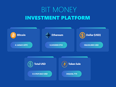 Bit Money Investment Platform design illustration ui ux vector web website