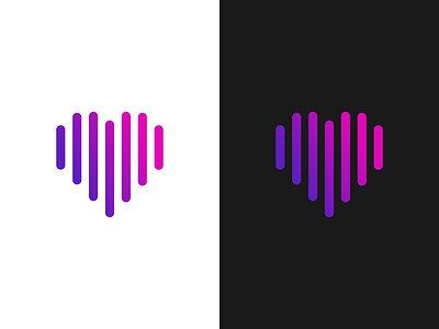 09 - LoveBeats beat logo beats branding color dailylogochallange gradient heart heart beat heart logo logo logo a day logo concept logo design love music