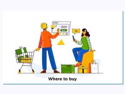 Couple shopping online background bag business buy cart chat commerce commercial concept delivery design digital distribution e commerce electronic illustration payment