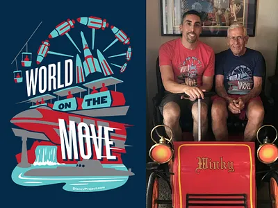 World On The Move design illustration merch design