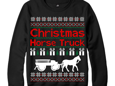 Christmas Horse Truck Sweater Design branding design dribble invite illustration logo memorial day shirt type typography vector