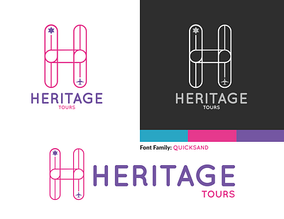 Heritage Tours branding design logo vector