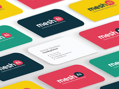 Mesh Ai Branding branding business card design design flat logo vector