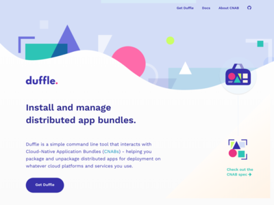 Duffle.sh Site azure cnab containers devops docker duffle icons kubernetes logo microsoft open source