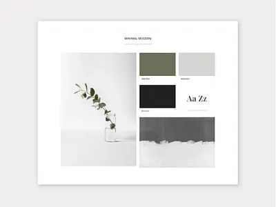 Minimal Mood Board branding design layout minimalism typography ui uidesign ux ux design web web design web developer