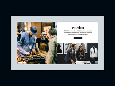 PREMIUM GROUP || Show component berlin component fashion trade show uidesign web design