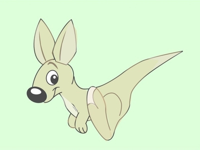 Little Kangaroo - mascote character 2d animal australia australian character children funny happy illustration jump kids mascote smile