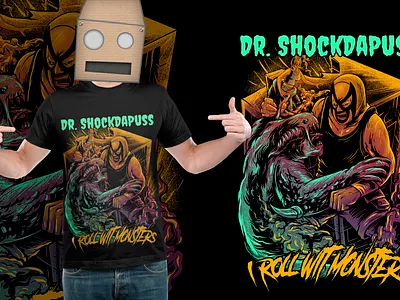 Dr.ShockDapuss artwork hiphop illustration merch merchandise design musician rap rapper tees