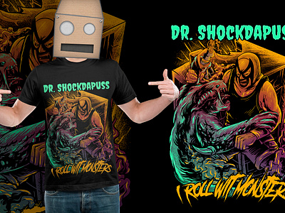 Dr.ShockDapuss artwork hiphop illustration merch merchandise design musician rap rapper tees