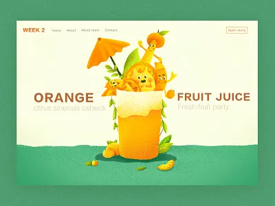 Orange juice design illustration ui web
