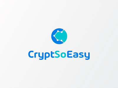 Logo blue and turquoise crypto currency graph logo vector