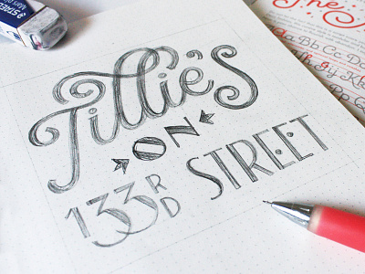 Tillie's on 133rd art deco hand lettering lettering typography