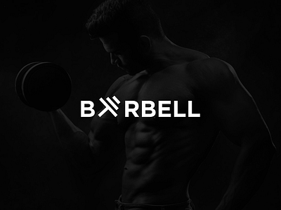 Barbell Logotype art awesome barbell brand branding company design designer dualmeaning graphic icon illustration inspiration logo typography vector