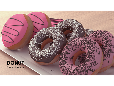 Donuts 3D Model Scene 3d art blender3d donuts food modelling texturing