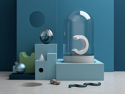 Abstract scene 3d 3dmodel abstract abstract art c4d cgi design render set design setdesign still life still life texture vectary vectary 3d vray