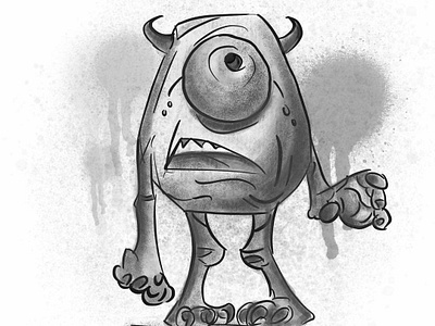 Mike Wazowski cartoon cartoon character character art drawing mike wazowski sketch