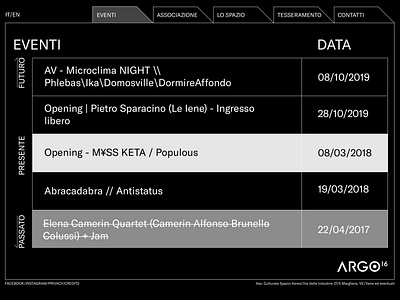 Events Calendar layout graphic design typography ui ux webdesign website concept