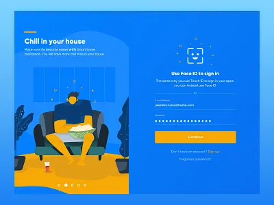 #New UI 06 - Smart Home - Login Screen hcm illustration login nam sign in ui