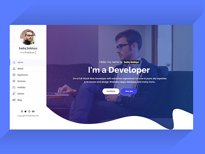 Resume - Responsive Personal Portfolio / CV Template business creative design cv cv template design front end development landing page marketing modern multipurpose onepage parallax profile resume startup theme forest themeforest typography ui web desgin